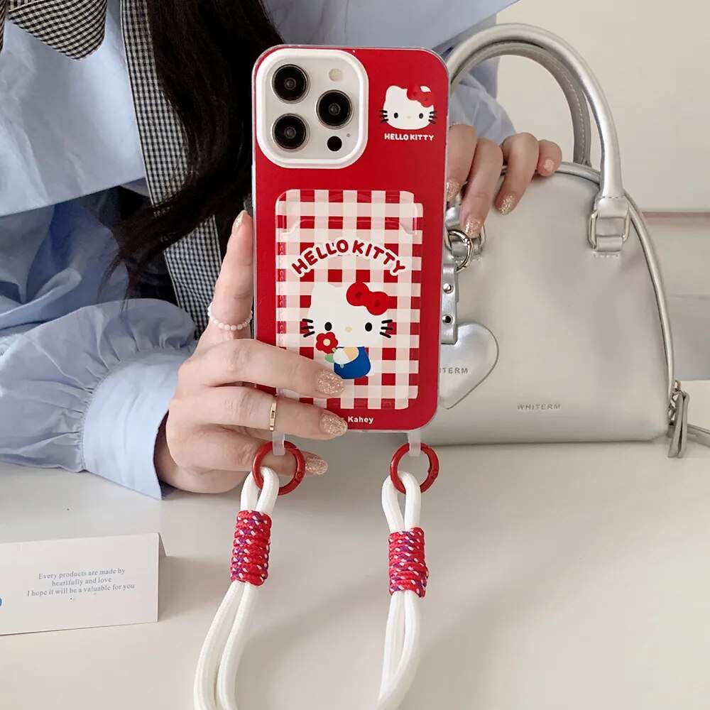 Kawaii Hello Kitty iPhone Case with Lanyard - KAWAII LULU