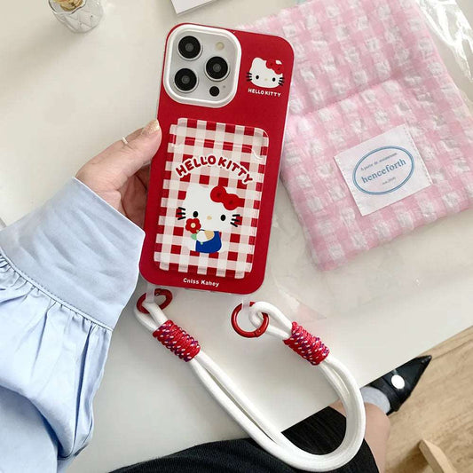 Kawaii Hello Kitty iPhone Case with Lanyard - KAWAII LULU