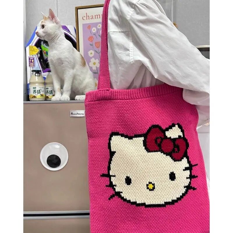 Kawaii Hello Kitty Knitted Bag - KAWAII LULU