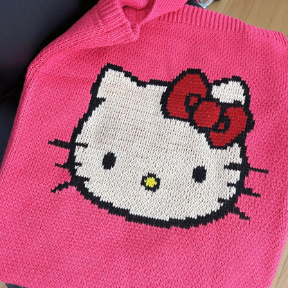 Kawaii Hello Kitty Knitted Bag - KAWAII LULU