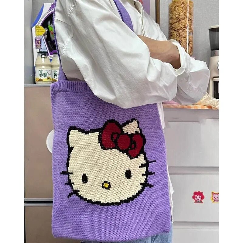 Kawaii Hello Kitty Knitted Bag - KAWAII LULU