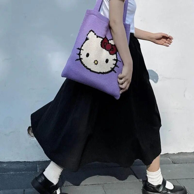 Kawaii Hello Kitty Knitted Bag - KAWAII LULU