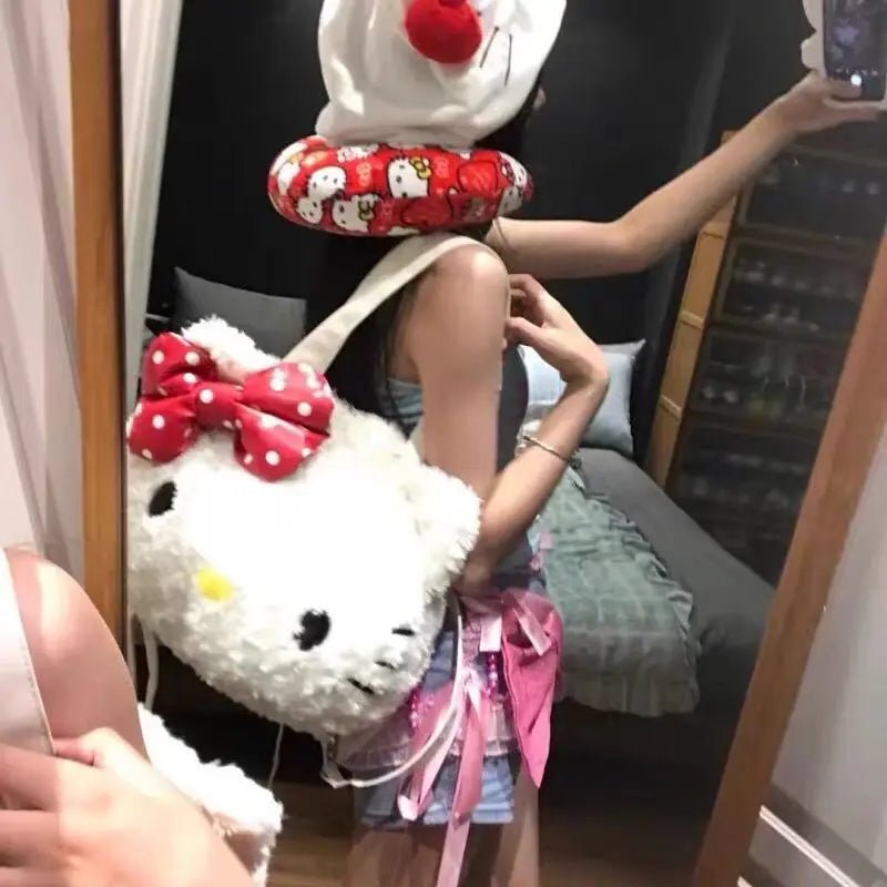 Kawaii Hello Kitty Large Plush Shoulder Bag - KAWAII LULU