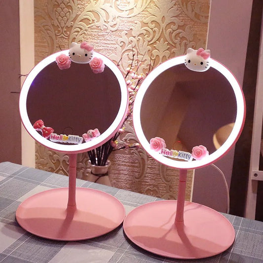 Kawaii Hello Kitty LED Light Mirror - KAWAII LULU