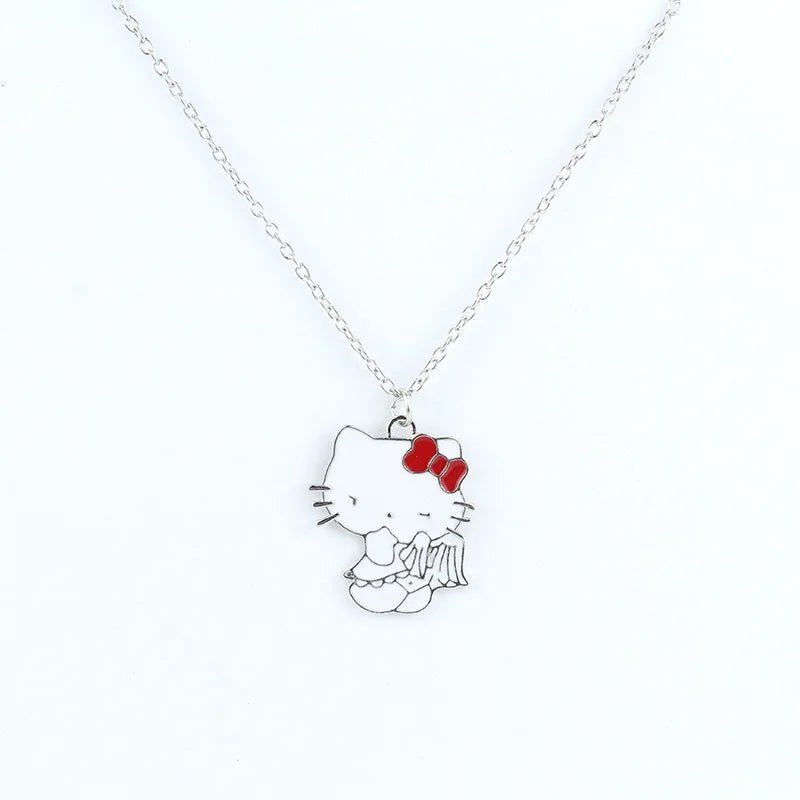 Kawaii Hello Kitty Necklace (Black & White) - KAWAII LULU