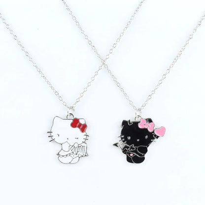 Kawaii Hello Kitty Necklace (Black & White) - KAWAII LULU