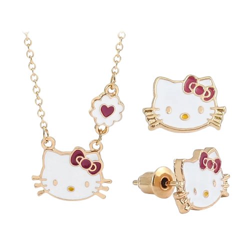 Kawaii Hello Kitty Necklace (Black & White)