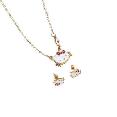 Hello Kitty Jewelry Set, Hello Kitty 12 Pieces Pink Kitty Jewelry- Hello  Kitty Necklace, Earring, Bracelet, Hair Accessory, Kitty Cat Ring etc, Pink Hello  Kitty Accessories, Birthday Gift for Women.: Buy Online