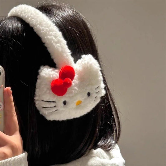 Kawaii Hello Kitty Plush Earmuffs - KAWAII LULU