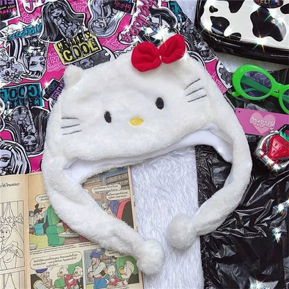 Kawaii Hello Kitty Plush Hat - KAWAII LULU