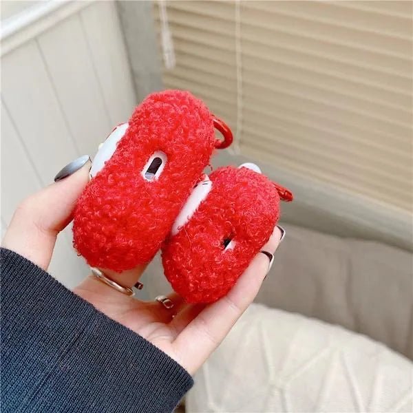 Kawaii Hello Kitty Red Plush AirPods Case - KAWAII LULU