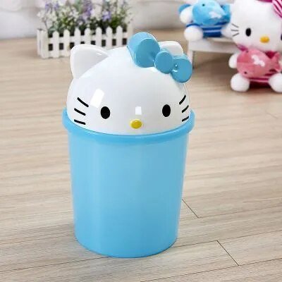 Hello Kitty Trash Can Cute Household Flip Trash Can Living Room