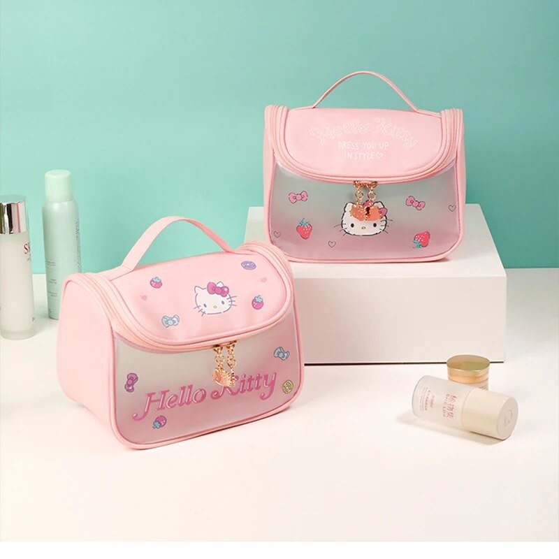 Kawaii Hello Kitty Waterproof Makeup Bag - KAWAII LULU