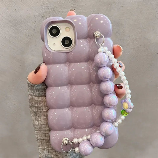 Kawaii iPhone Case with Pearl Bracelet - KAWAII LULU