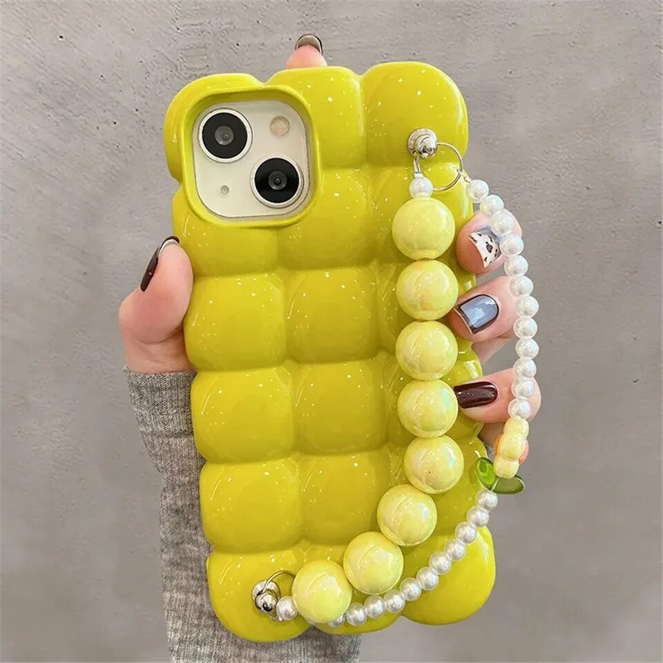 Kawaii iPhone Case with Pearl Bracelet - KAWAII LULU