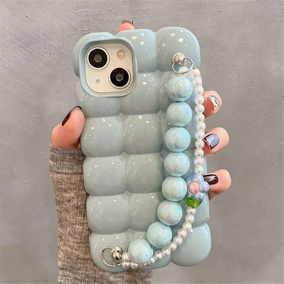 Kawaii iPhone Case with Pearl Bracelet - KAWAII LULU