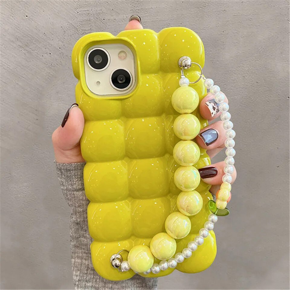 Kawaii iPhone Case with Pearl Bracelet - KAWAII LULU