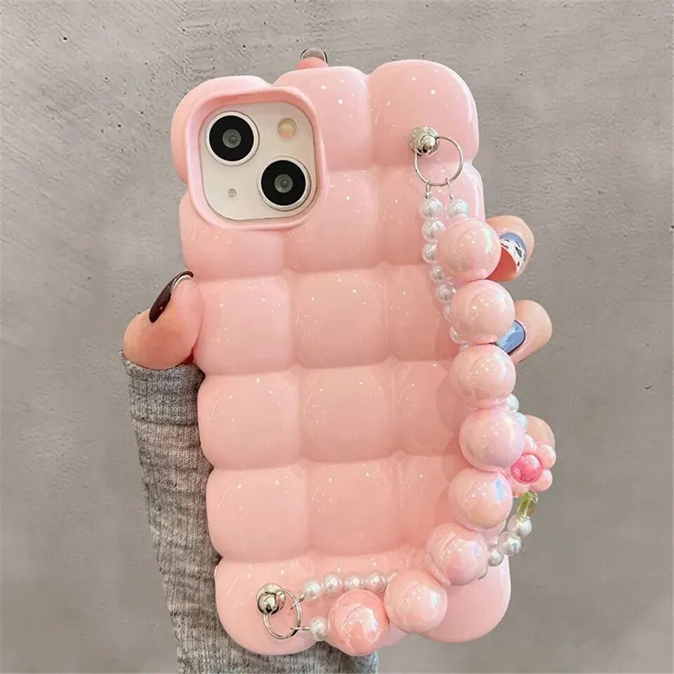 Kawaii iPhone Case with Pearl Bracelet - KAWAII LULU