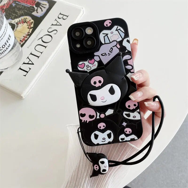 Kawaii Kuromi iPhone Case with Lanyard KAWAII LULU