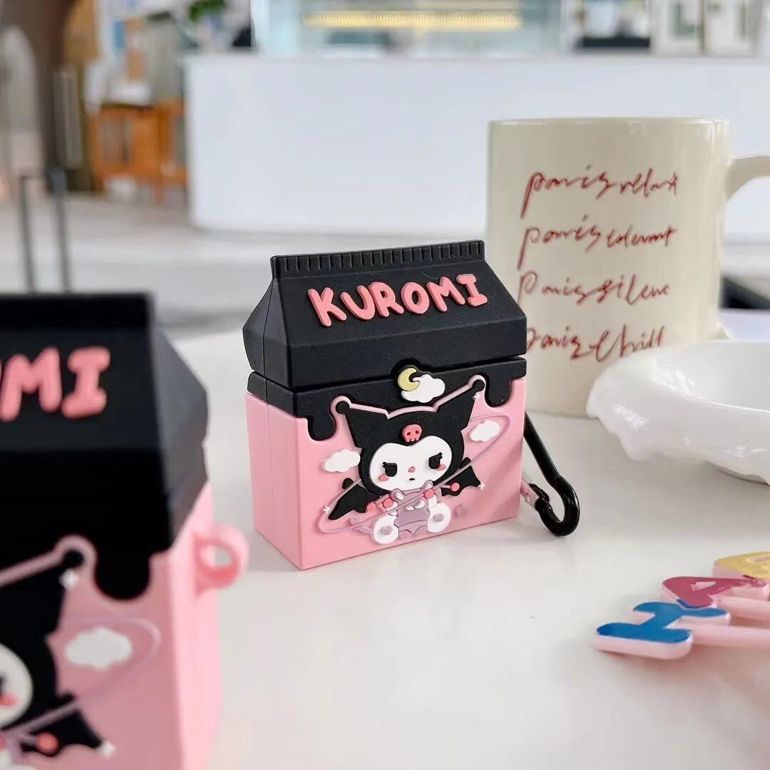 Kawaii Kuromi Milk Pack AirPods Case - KAWAII LULU