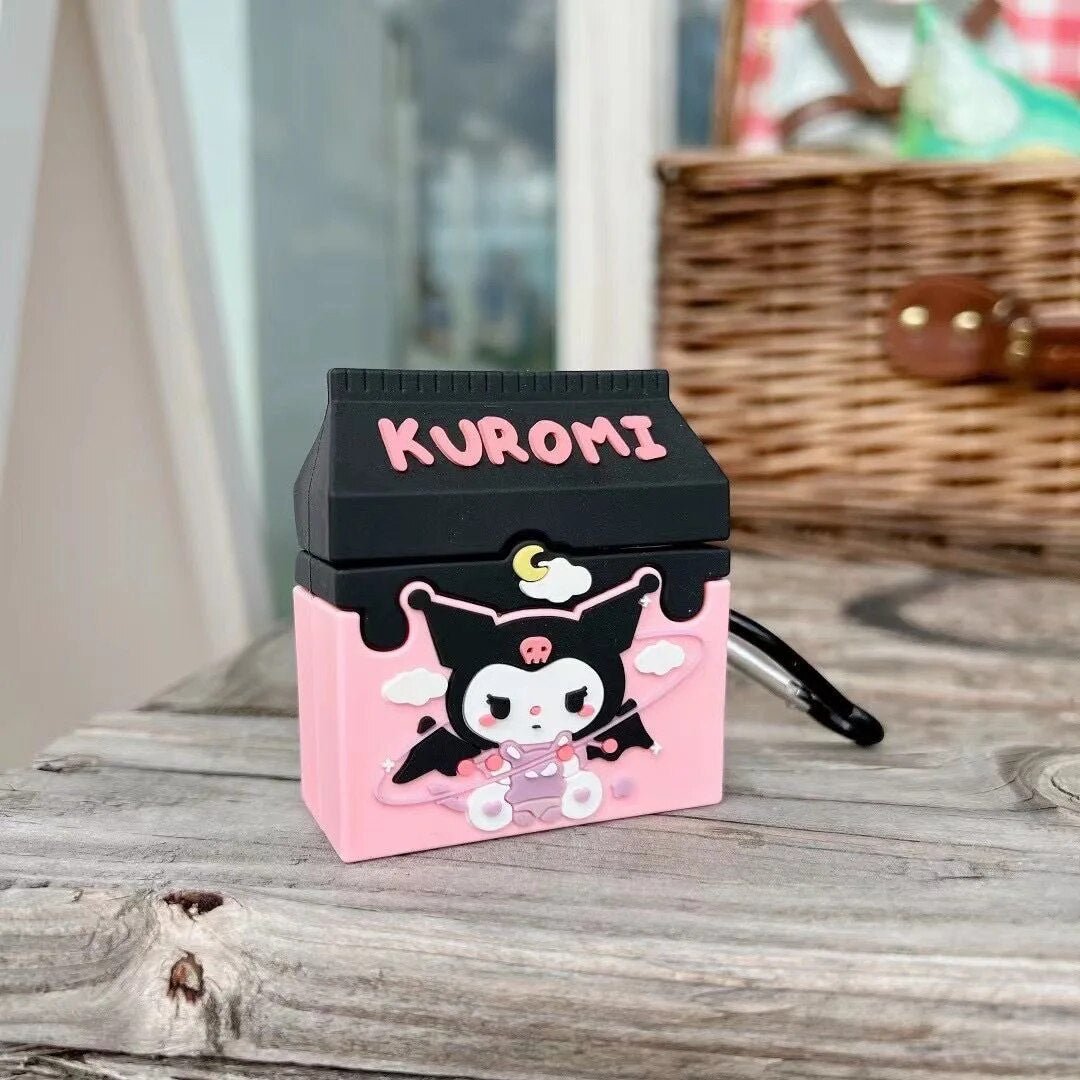 Kawaii Kuromi Milk Pack AirPods Case - KAWAII LULU