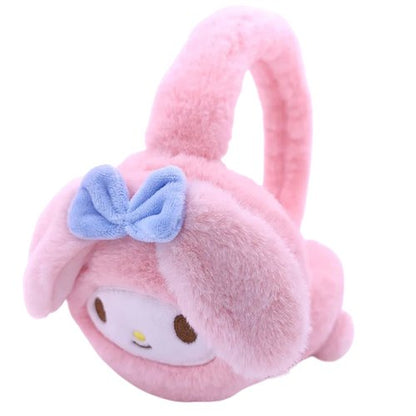 Kawaii Plush Earmuffs (Kuromi & My Melody) - KAWAII LULU