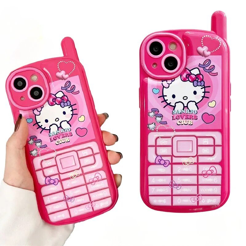 Kawaii Retro Antenna Hello Kitty iPhone Case Pink | KAWAII LULU