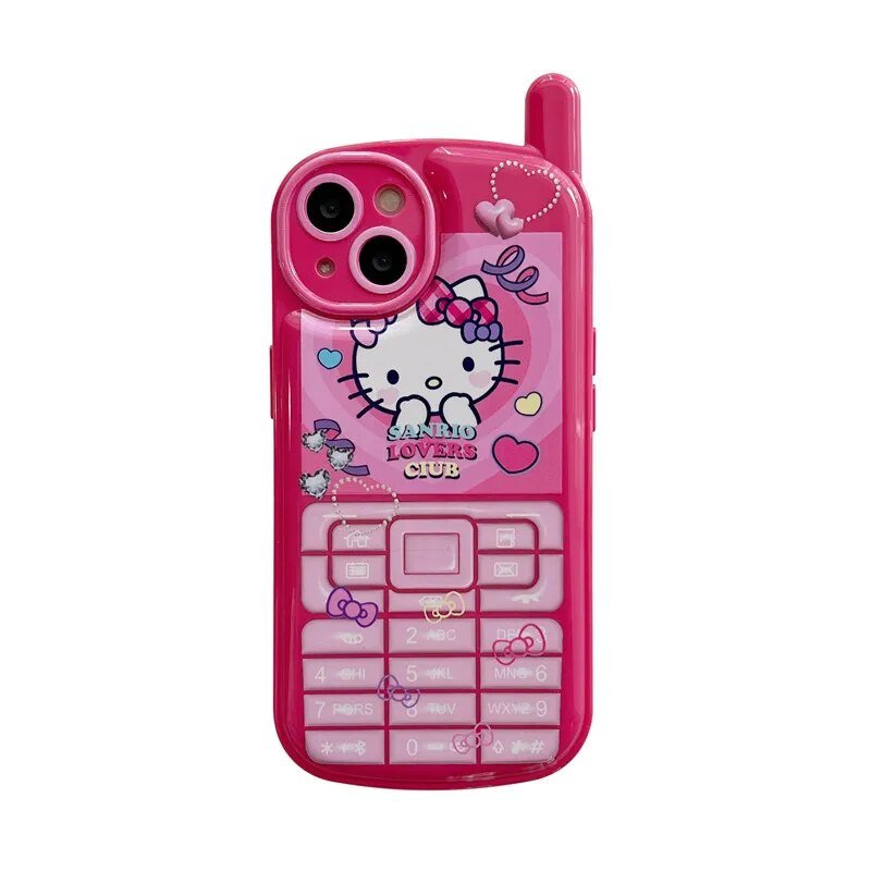 Kawaii Retro Antenna Hello Kitty iPhone Case Pink KAWAII LULU