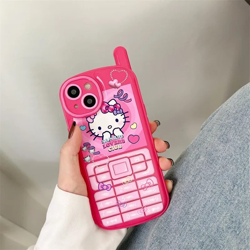 Kawaii Retro Antenna Hello Kitty iPhone Case Pink KAWAII LULU