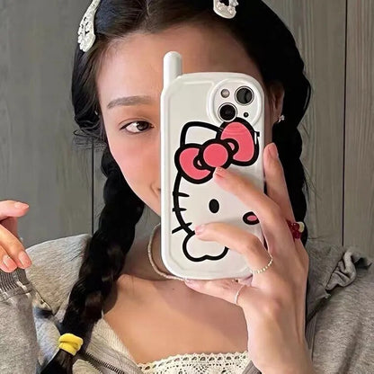 Kawaii Retro Antenna Hello Kitty iPhone Case White - KAWAII LULU