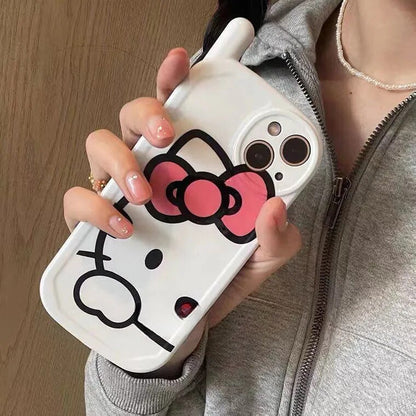 Kawaii Retro Antenna Hello Kitty iPhone Case White - KAWAII LULU