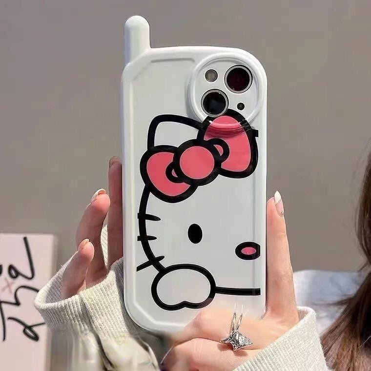 Kawaii Retro Antenna Hello Kitty iPhone Case White KAWAII LULU