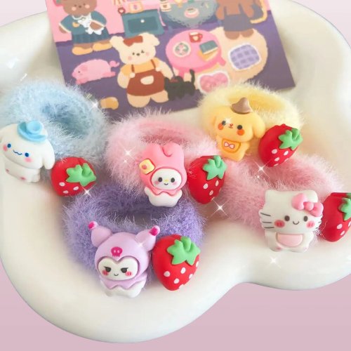 Kawaii Sanrio Hair Rings Set - KAWAII LULU