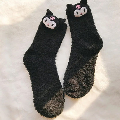 Kawaii Sanrio Plush Socks - KAWAII LULU