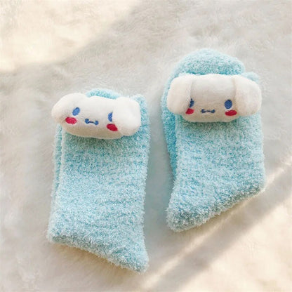 Kawaii Sanrio Plush Socks - KAWAII LULU