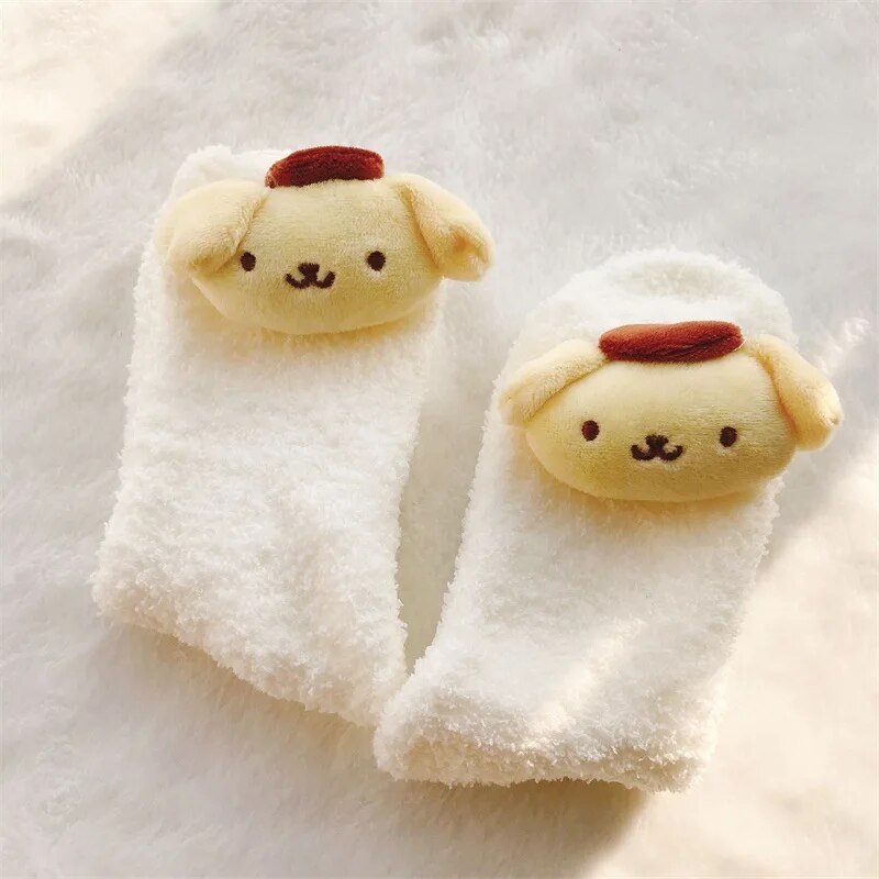 Kawaii Sanrio Plush Socks - KAWAII LULU