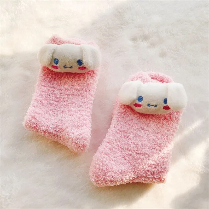 Kawaii Sanrio Plush Socks - KAWAII LULU