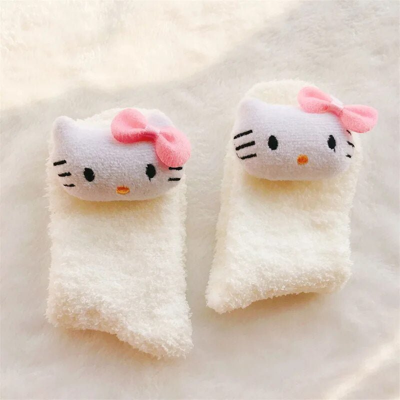 Kawaii Sanrio Plush Socks - KAWAII LULU