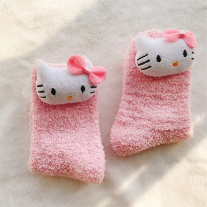 Kawaii Sanrio Plush Socks - KAWAII LULU