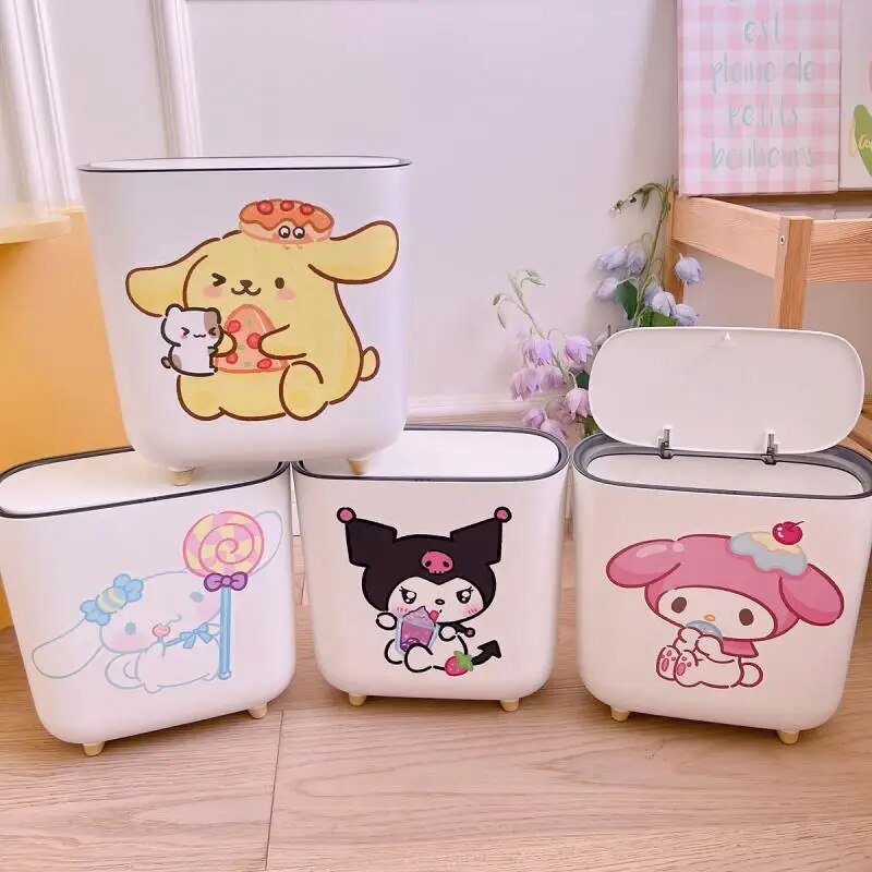 Kawaii Short-Legged Sanrio Trash Can - KAWAII LULU